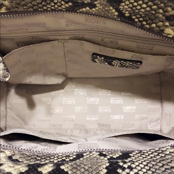 Michael Kors Tina Python Satchel - Picture 5 of 7